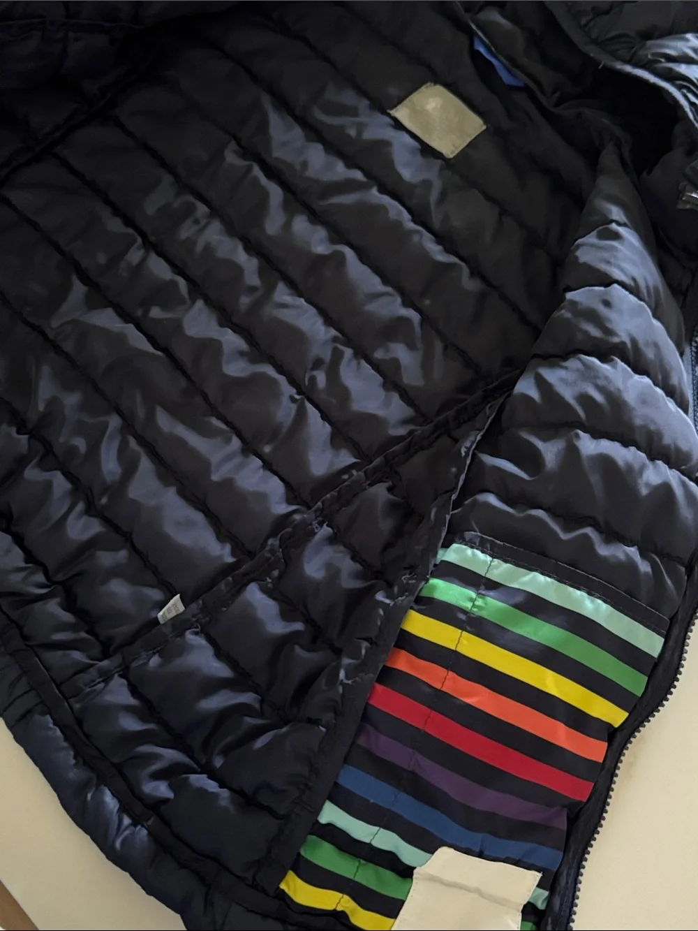 Primary Navy Quilted Hooded Puffer Jacket